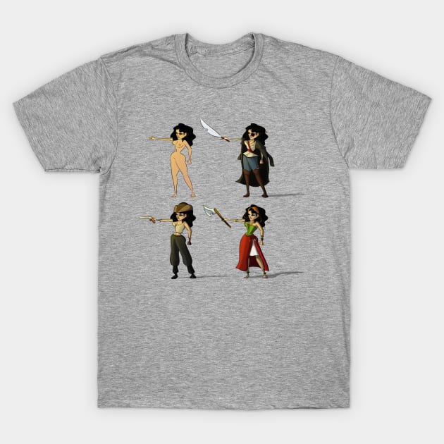 Pirate Girl 2 T-Shirt by Eterea